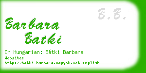 barbara batki business card